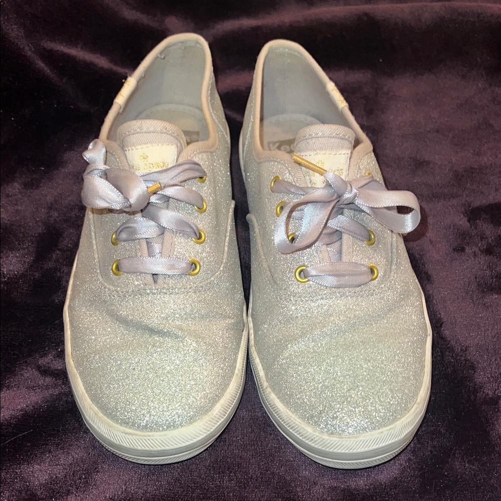 Sparkly Silver Kids Sneakers